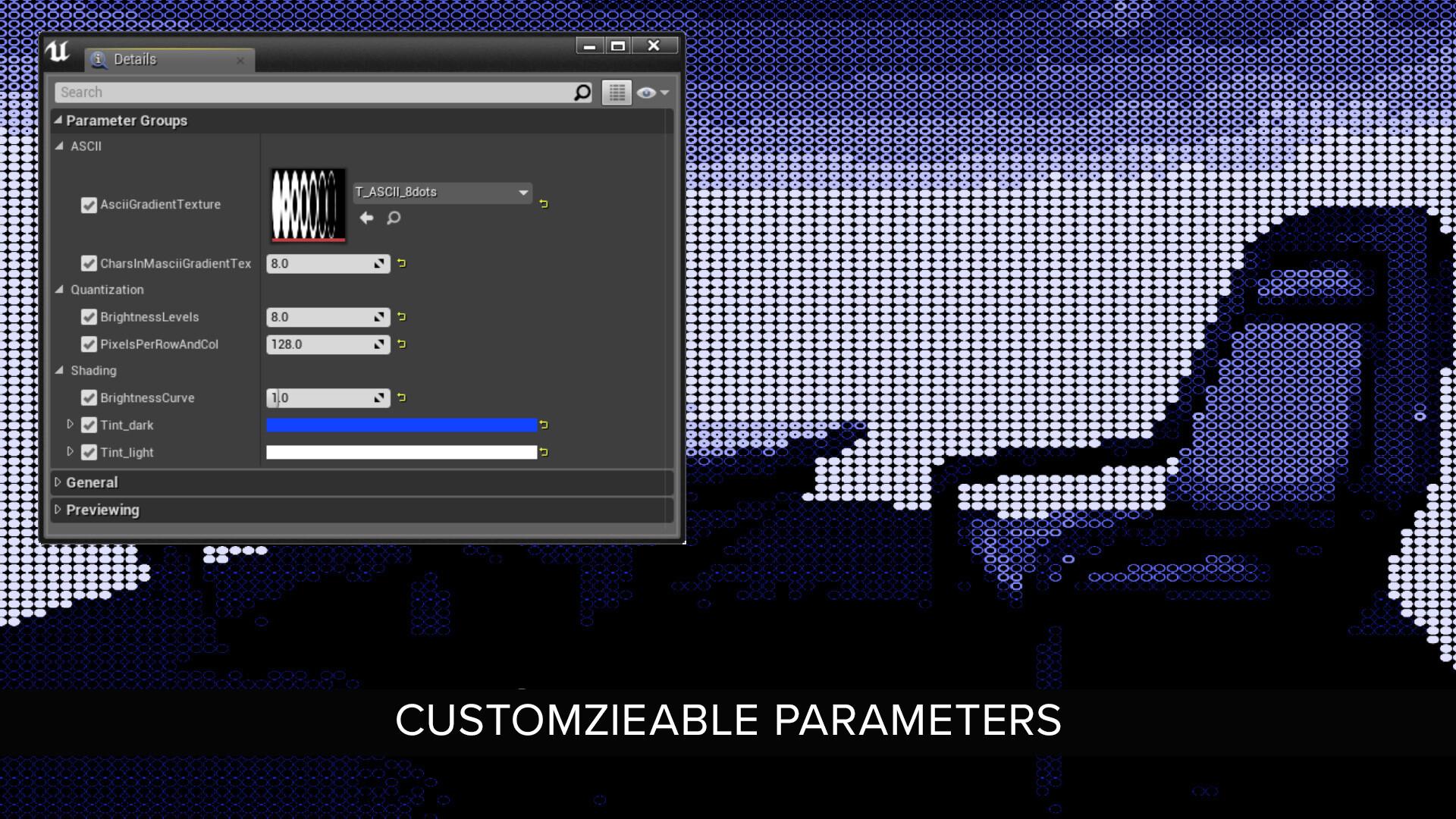 A banner for the ASCII Post Process Material